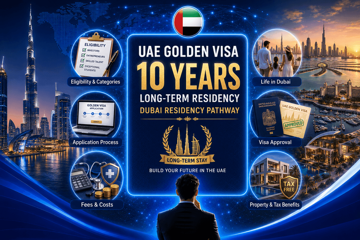 UAE / Dubai UAE Golden Visa (10-Year Residency) 2026 Complete Guide | Requirements, Fees & Application Process